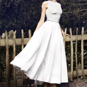 Wedding Dress of Chiffon and Velvet