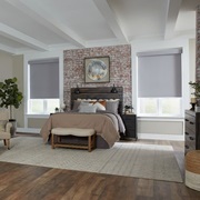 Motorized Blackout Shades in Bedroom