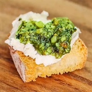 Goat Cheese and Pesto Crostini