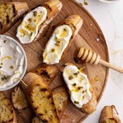Sourdough Bread With Ricotta and White Honey