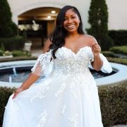 Falling Leaves Motif on Wedding Gown