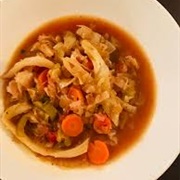 Bell Pepper and Cabbage Soup With Yogurt