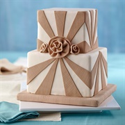 Cake With Sunburst Pattern