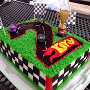 Racing Themed Birthday Cake