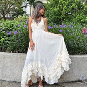 Multiple Ruffle Tiers at Bottom of Skirt