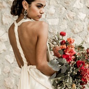 Twisted Halter Neck Down Middle of Back