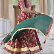 Paisley Print Wedding Dress