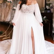 Accordion Pleats in Wedding Dress Skirt