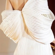 Ribbed Texture Fabric for Wedding Dress