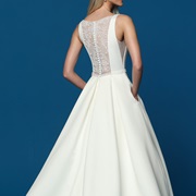 Square Back With Lace Insert