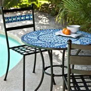 Bistro Set With Mediterranean-Style Mosaics