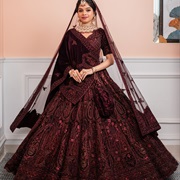 Burgundy Wedding Dress