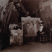Henri De Toulouse-Lautrec Painting La Danse Au Moulin Rouge (Maurice Joyant)