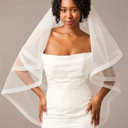 Wedding Veil With Horsehair Edging