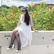 Fishnet Stockings With Dress