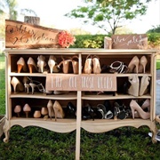 Shoe Storage for Guests by Dance Floor