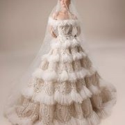 Ruffled Tiers With Embellishment Between