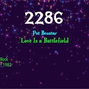 #7920 Love Is a Battlefield by Pat Benatar