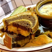 Marble Cheddar Grilled Cheese on Marble Rye