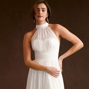 Illusion Halter Neck Wedding Dress