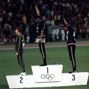 Black Power Salute on Olympic Medal Stand (Neil Leifer)