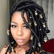 Metal Charms in Bride's Hair