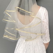 Metallic Ribbon Edge on Veil
