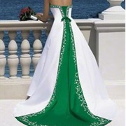 Pop of Color Down Middle Back of Dress