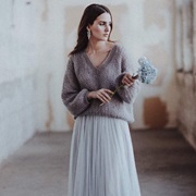 Wedding Separates With Sweater on Top