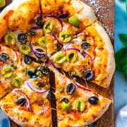 Pimento Olive Pizza