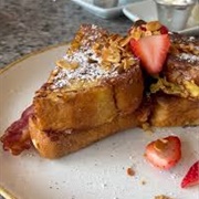 Passion Fruit, Guava, and Orange French Toast