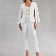Crop Pantsuit for Bride