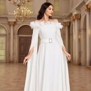 Off-Shoulder Cape Sleeves