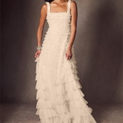 Tiered Tulle Ruffles Over Whole Dress