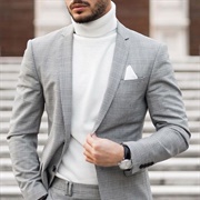Turtleneck Shirt With Suit