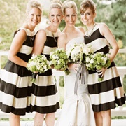 Striped Bridesmaid Dresses