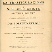 La Trasfigurazione Di Nostro Signore Gesù Cristo (Perosi)