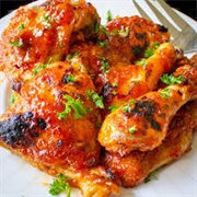 Apricot Onion Chicken Wings