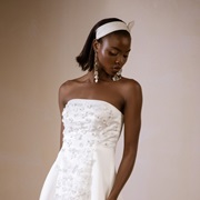 Fabric Headband on Bride