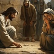 But Jesus Bent Down and Started to Write on the Ground With His Finger.