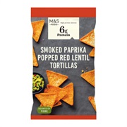 Smoked Paprika Popped Red Lentil Tortillas