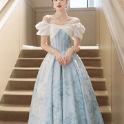 Bow Bodice to Off-Shoulder Sleeves