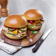 Grilled Chicken and Truffle Mayonaise Brioche Roll