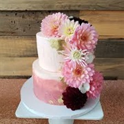 Dahlias Wedding Cake