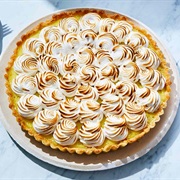 Lemon Basil Meringue Tart