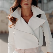 Moto-Inspired Jacket With Wedding Dress