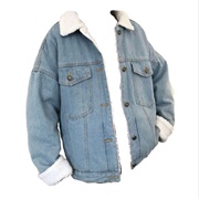 Jeans Jacket Blue With White Fur