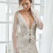 Lariat Necklace With Long, Middle Dangle