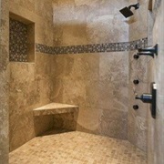 Large, Doorless Walk-In Shower