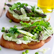 Pea and Ricotta Tartines